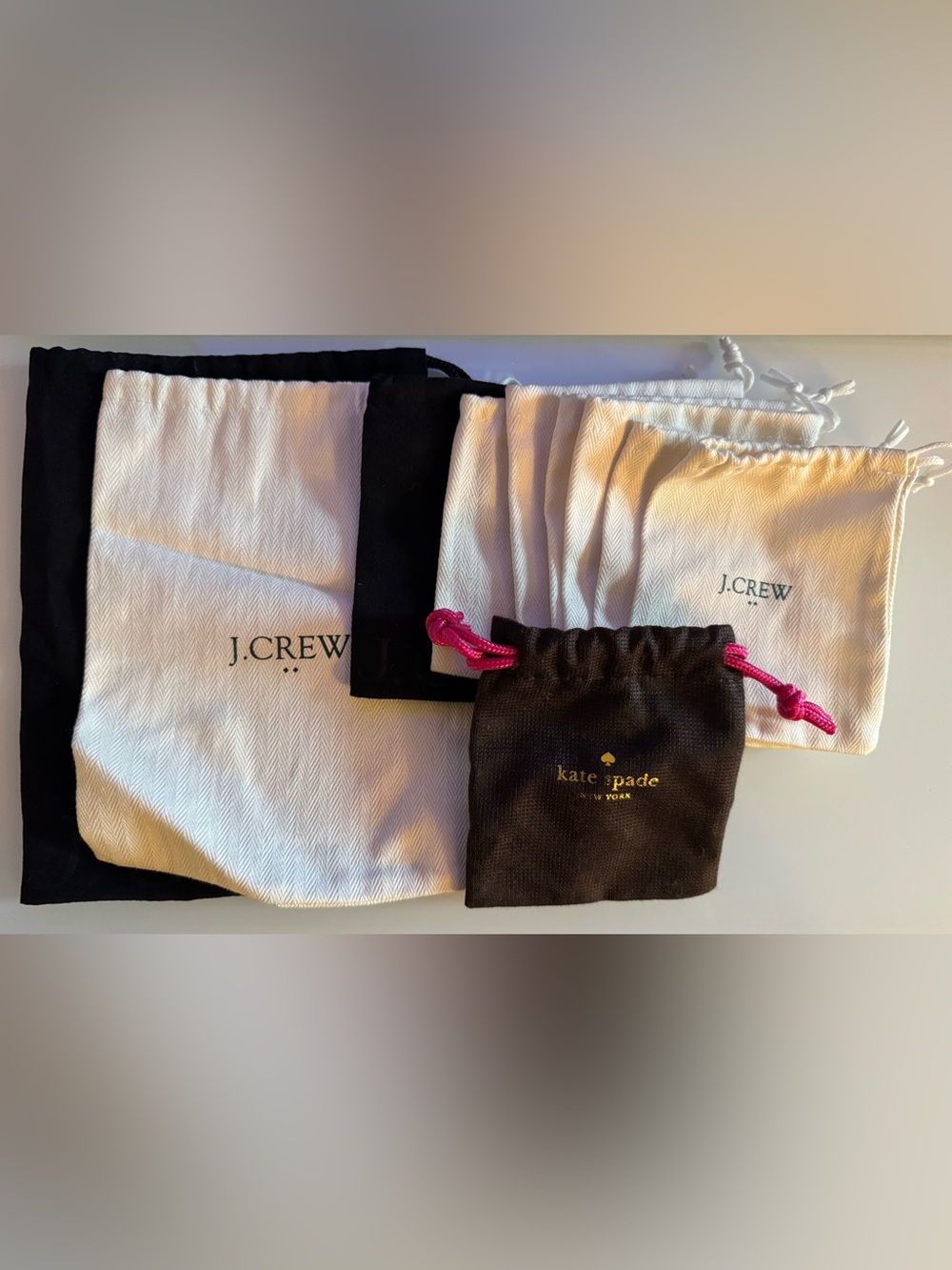 J.Crew & Kate Spade Jewelry Pouch Dust Bag Lot of 9